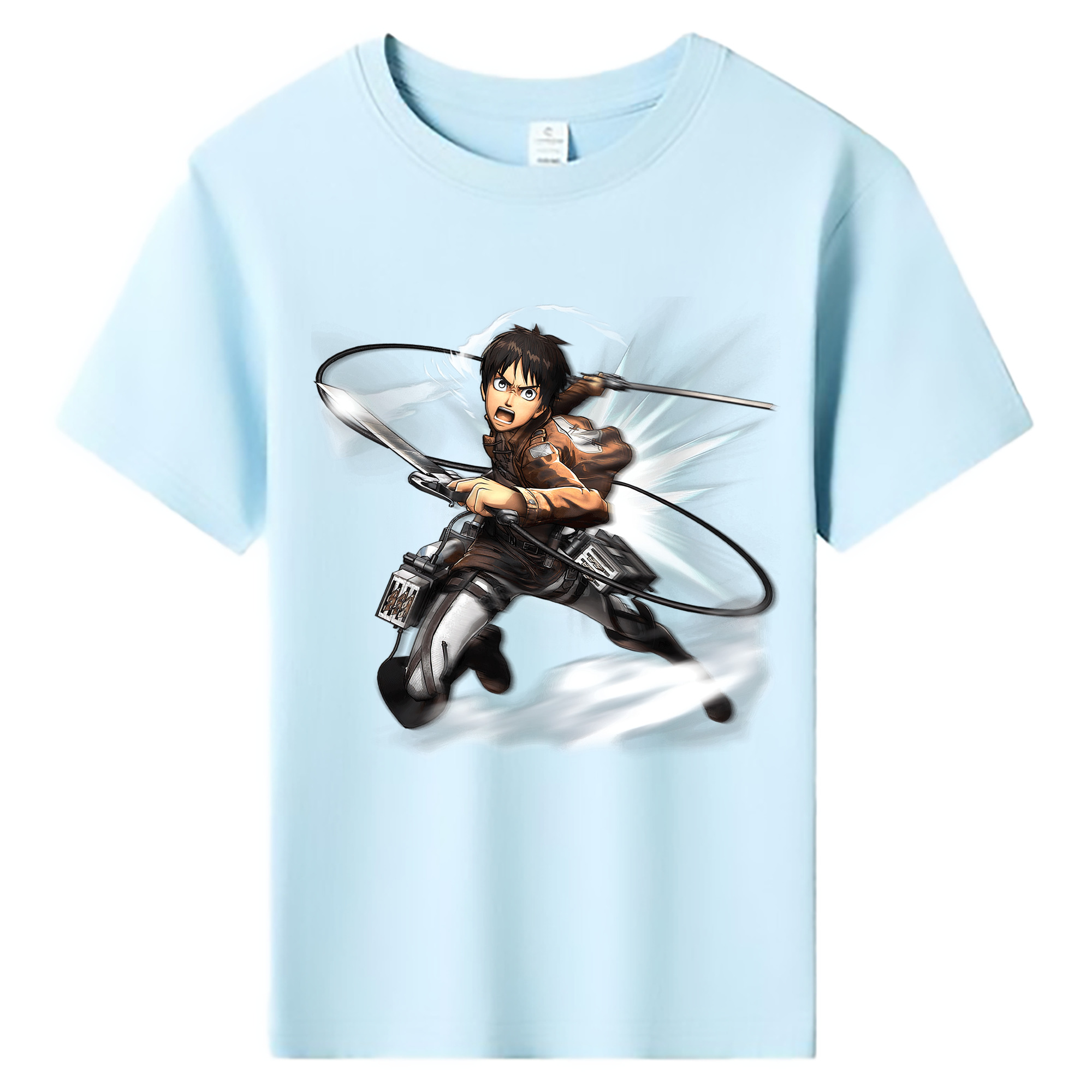 （画像用） 進撃の巨人 エレン･イェーガー Attack on Titan Eren Jäger 綿100％キッズTシャツ（フロントプリント）
